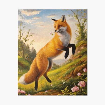 Item preview, Fox Portrait. Spring fox, floral fox, fox painting, Raphael style designed and sold by FoxVibes.