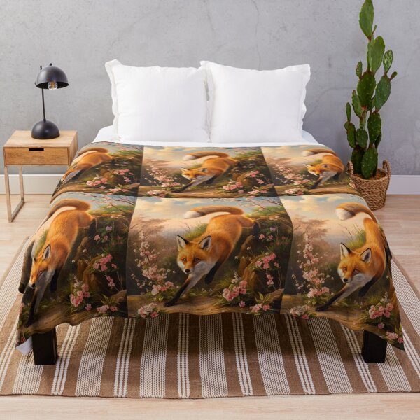 Item preview, Fox Portrait. Spring fox, floral fox, fox painting, Raphael style designed and sold by FoxVibes.