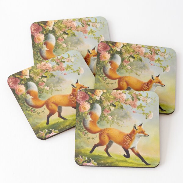 Item preview, Fox Portrait. Spring fox, floral fox, fox painting, Raphael style designed and sold by FoxVibes.