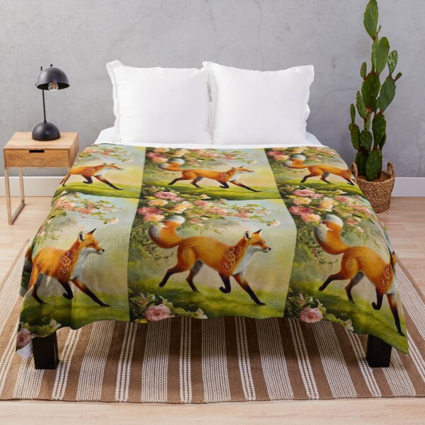 Item preview, Fox Portrait. Spring fox, floral fox, fox painting, Raphael style designed and sold by FoxVibes.
