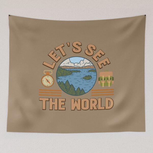Item preview, Let's see the world Camping Club Green Therapy designed and sold by onzpacesdesign.