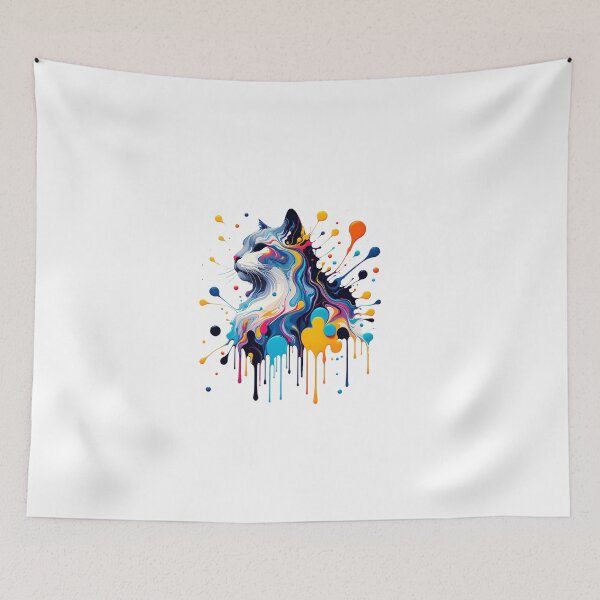 Item preview, Arte felino vibrante designed and sold by BubandAika.