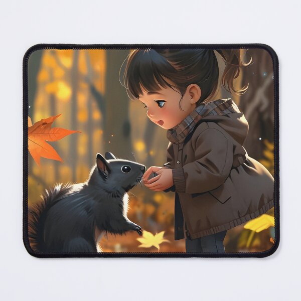 Item preview, Little girl and black squirrel Canada designed and sold by Astralia.