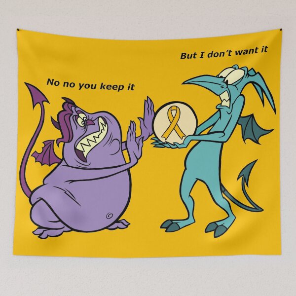 Item preview, Demon conversation “no no you keep it” “But I don’t want it” (Yellow) designed and sold by CaitlynConnor.