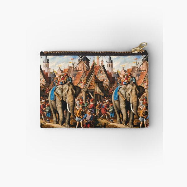 Item preview, Elephant Portrait. Fantasy elephant, Elephant painting, wild elephant, vintage elephant, Pieter Bruegel the Elder style designed and sold by ElephantVibes.