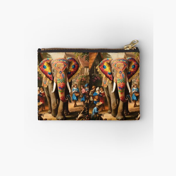 Item preview, Elephant Portrait. Fantasy elephant, Elephant painting, wild elephant, vintage elephant, Pieter Bruegel the Elder style designed and sold by ElephantVibes.
