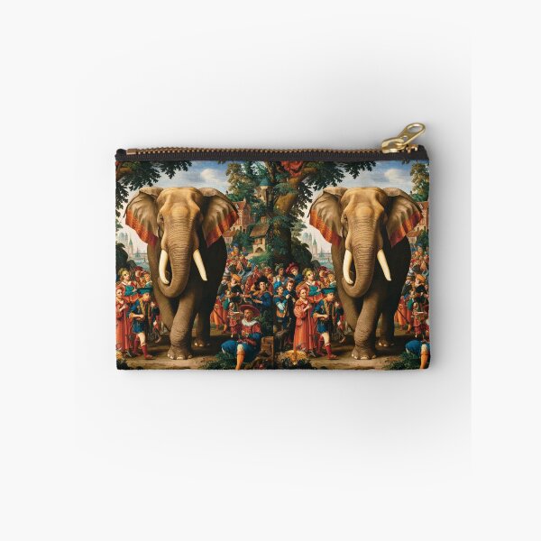Item preview, Elephant Portrait. Fantasy elephant, Elephant painting, wild elephant, vintage elephant, Pieter Bruegel the Elder style designed and sold by ElephantVibes.