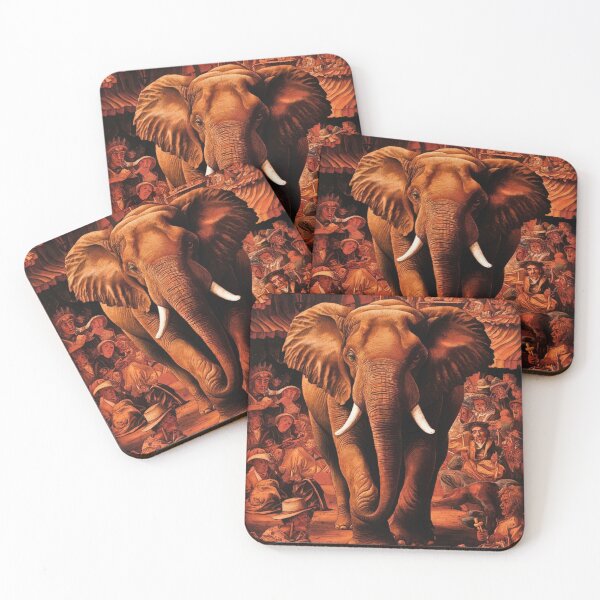 Item preview, Elephant Portrait. Fantasy elephant, Elephant painting, wild elephant, vintage elephant, Pieter Bruegel the Elder style designed and sold by ElephantVibes.