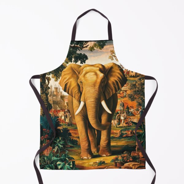 Item preview, Elephant Portrait. Fantasy elephant, Elephant painting, wild elephant, vintage elephant, Pieter Bruegel the Elder style designed and sold by ElephantVibes.