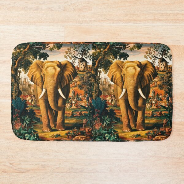 Item preview, Elephant Portrait. Fantasy elephant, Elephant painting, wild elephant, vintage elephant, Pieter Bruegel the Elder style designed and sold by ElephantVibes.