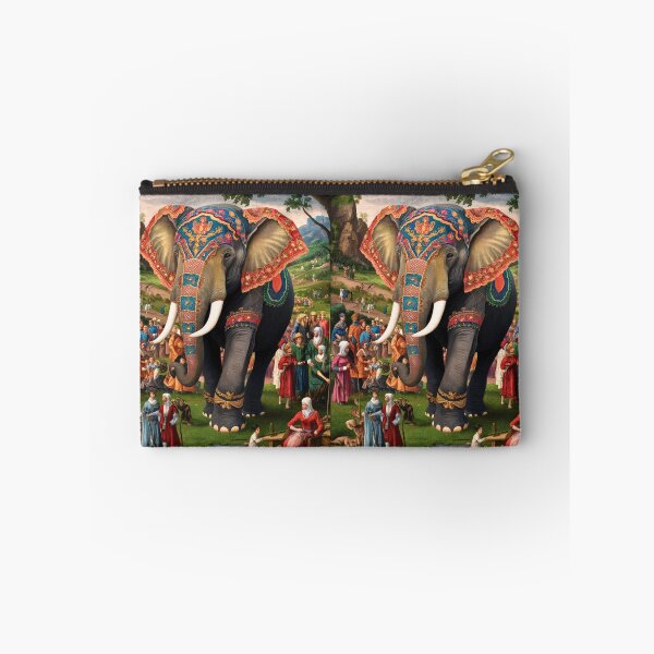 Item preview, Elephant Portrait. Fantasy elephant, Elephant painting, wild elephant, vintage elephant, Pieter Bruegel the Elder style designed and sold by ElephantVibes.