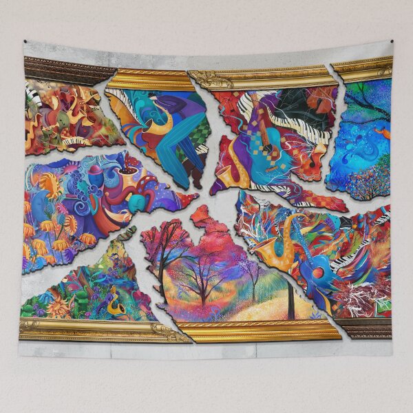 Item preview, Fractured Story Painting Music Landscape Love designed and sold by Juleez.