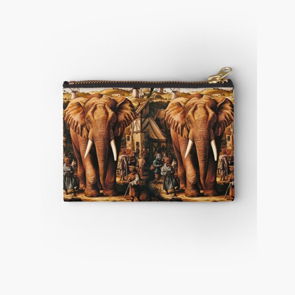 Item preview, Elephant Portrait. Fantasy elephant, Elephant painting, wild elephant, vintage elephant, Pieter Bruegel the Elder style designed and sold by ElephantVibes.