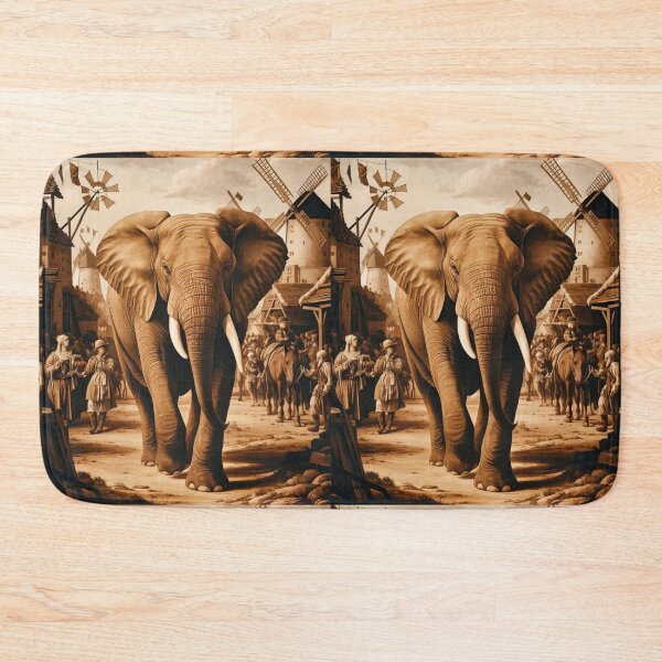 Item preview, Elephant Portrait. Fantasy elephant, Elephant painting, wild elephant, vintage elephant, Pieter Bruegel the Elder style designed and sold by ElephantVibes.