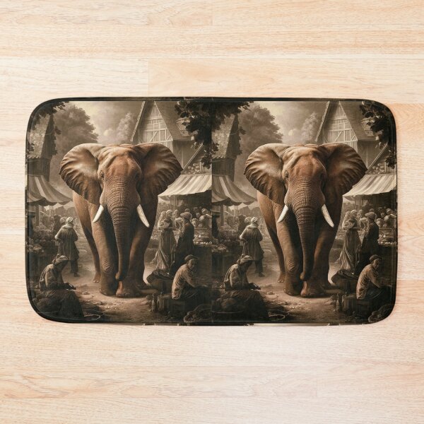 Item preview, Elephant Portrait. Fantasy elephant, Elephant painting, wild elephant, vintage elephant, Pieter Bruegel the Elder style designed and sold by ElephantVibes.