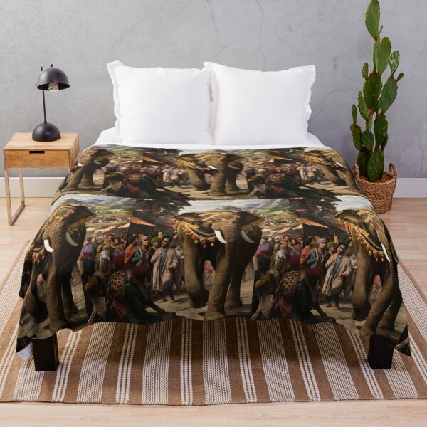 Item preview, Elephant Portrait. Fantasy elephant, Elephant painting, wild elephant, vintage elephant, Pieter Bruegel the Elder style designed and sold by ElephantVibes.