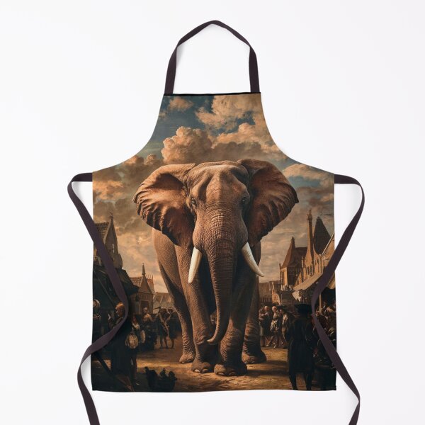 Item preview, Elephant Portrait. Fantasy elephant, Elephant painting, wild elephant, vintage elephant, Pieter Bruegel the Elder style designed and sold by ElephantVibes.