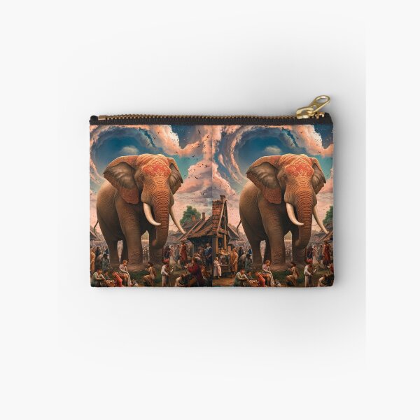 Item preview, Elephant Portrait. Fantasy elephant, Elephant painting, wild elephant, vintage elephant, Pieter Bruegel the Elder style designed and sold by ElephantVibes.