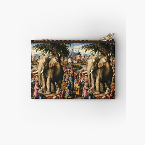 Item preview, Elephant Portrait. Fantasy elephant, Elephant painting, wild elephant, vintage elephant, Pieter Bruegel the Elder style designed and sold by ElephantVibes.