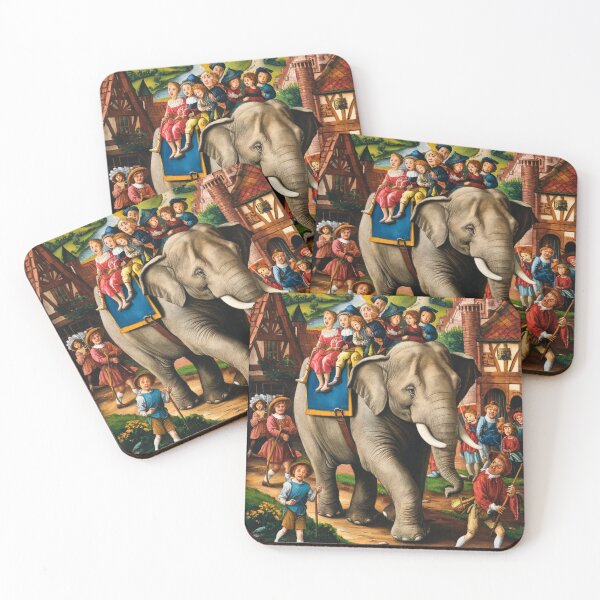 Item preview, Elephant Portrait. Fantasy elephant, Elephant painting, wild elephant, vintage elephant, Pieter Bruegel the Elder style designed and sold by ElephantVibes.