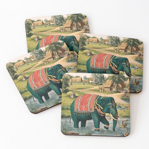 Item preview, Elephant Portrait. Fantasy elephant, Elephant painting, wild elephant, vintage elephant, Pieter Bruegel the Elder style designed and sold by ElephantVibes.