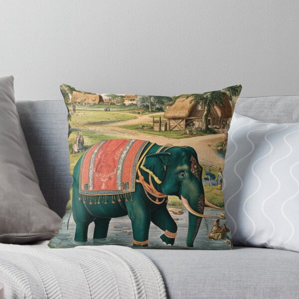 Item preview, Elephant Portrait. Fantasy elephant, Elephant painting, wild elephant, vintage elephant, Pieter Bruegel the Elder style designed and sold by ElephantVibes.