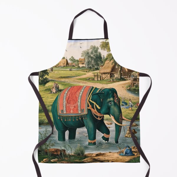 Item preview, Elephant Portrait. Fantasy elephant, Elephant painting, wild elephant, vintage elephant, Pieter Bruegel the Elder style designed and sold by ElephantVibes.