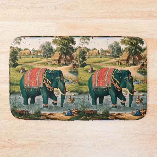 Item preview, Elephant Portrait. Fantasy elephant, Elephant painting, wild elephant, vintage elephant, Pieter Bruegel the Elder style designed and sold by ElephantVibes.