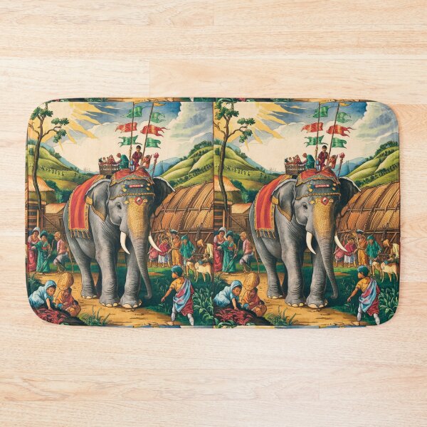 Item preview, Elephant Portrait. Fantasy elephant, Elephant painting, wild elephant, vintage elephant, Pieter Bruegel the Elder style designed and sold by ElephantVibes.