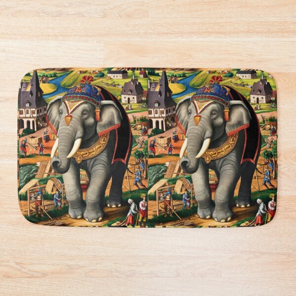 Item preview, Elephant Portrait. Fantasy elephant, Elephant painting, wild elephant, vintage elephant, Pieter Bruegel the Elder style designed and sold by ElephantVibes.