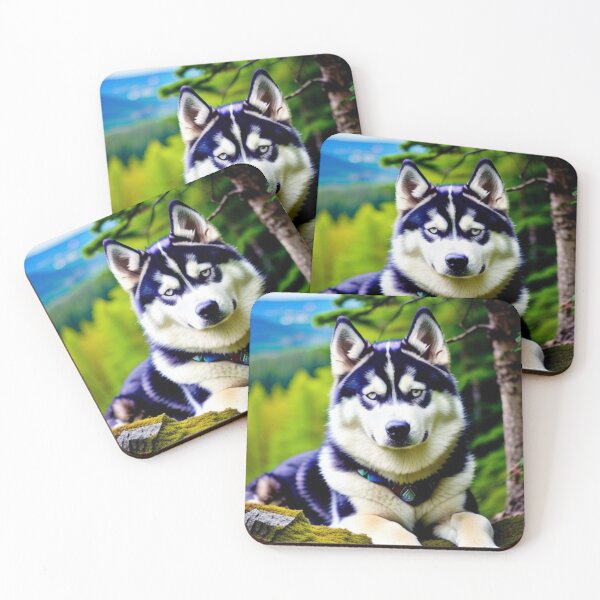 Item preview, Majestic Wilderness Encounter Husky Pup Nature's Splendor designed and sold by EnchantedVista.