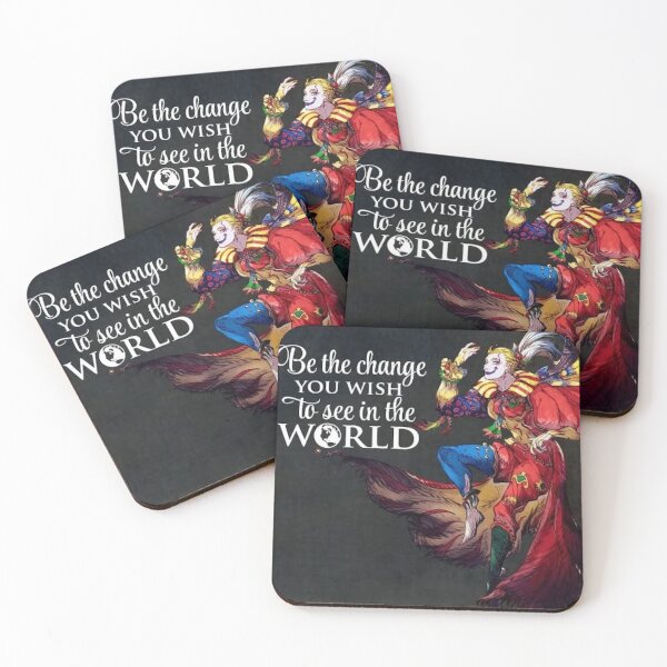 Item preview, Kefka FF6 Inspirational Ghandi designed and sold by Trauma Nicole.