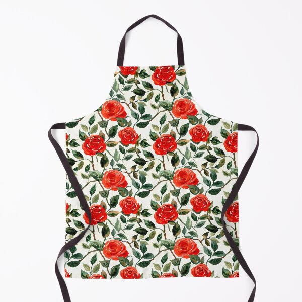 Item preview, Vibrant Red Rose Watercolor Pattern designed and sold by CleverboyDsgns.