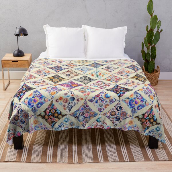 Item preview, Celestial Mosaic Quilt designed and sold by pinebluedesign.