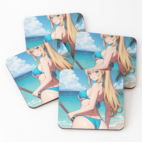 Item preview, Blonde anime girl in bikini designed and sold by kenvel.