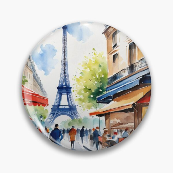 Item preview, Paris street cafe scene with Eiffel Tower designed and sold by JackFreestone.