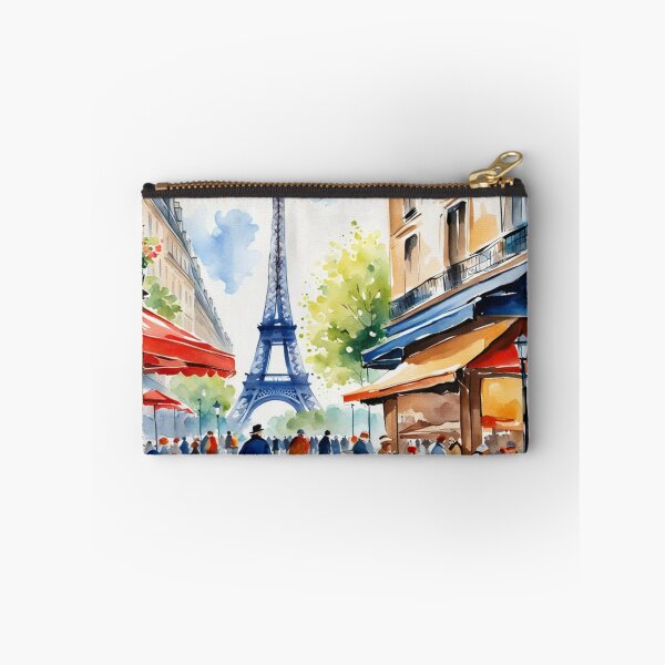 Item preview, Paris street cafe scene with Eiffel Tower designed and sold by JackFreestone.
