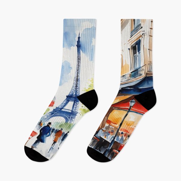 Item preview, Paris street cafe scene with Eiffel Tower designed and sold by JackFreestone.