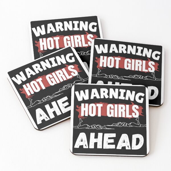 Item preview, Warning Hot Girls Ahead designed and sold by Quirky Dez.