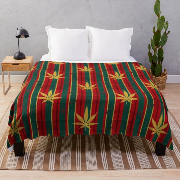 Item preview, Rasta Reggae Leaf - Red, Green, and Gold Stripes designed and sold by Spirit47.