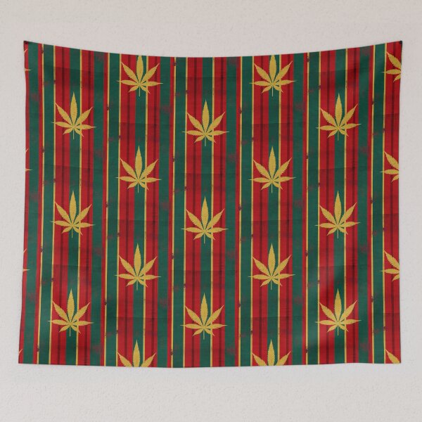 Item preview, Rasta Reggae Leaf - Red, Green, and Gold Stripes designed and sold by Spirit47.
