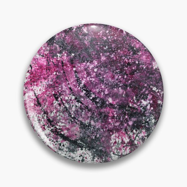 Item preview, The Spiritual Energy Within #502 Original Hand-painted Abstract Painting Detail 2 In Magenta Pink Black Jewel Tones Inspired By Cosmic Nebula Supernova Starburst Universe Interstellar Space Spiral Art designed and sold by Rainbow Artist Orlando L.