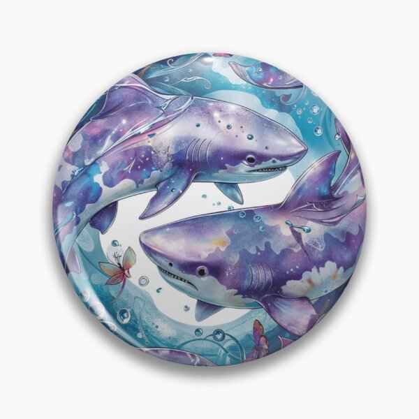 Item preview, Shark watercolor. The Tao The yin yang of sharks designed and sold by Anastasiia Yurevych.