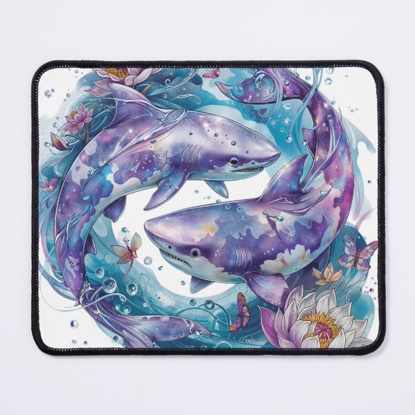 Item preview, Shark watercolor. The Tao The yin yang of sharks designed and sold by Anastasiia Yurevych.