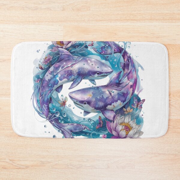 Item preview, Shark watercolor. The Tao The yin yang of sharks designed and sold by Anastasiia Yurevych.