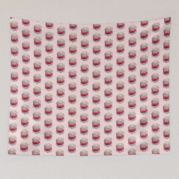 Item preview, Strawberry Vanilla Macaron Oil Pastel Hand Draw  designed and sold by purple-Q.