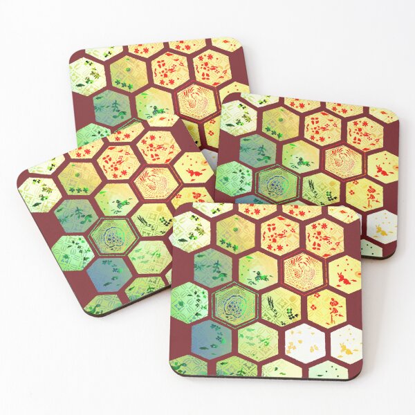 Item preview, Japanese Katagami Stencil Honey Comb designed and sold by ChidoriVintage.