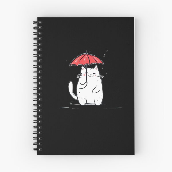 Item preview, Cat in the rain with umbrella designed and sold by ArtandSmile.
