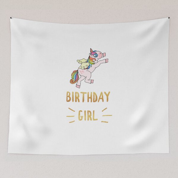 Item preview, Awesome Unicorn Birthday Girl Gold Bling Design #19 designed and sold by 198tees.