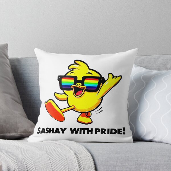 Aperçu de l'œuvre SASHAY AVEC FIERTÉ ! Embrassez vos vraies couleurs avec ce graphique de poulet arc-en-ciel créée et vendue par SplashTastic.